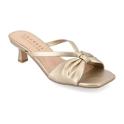 JOURNEE COLLECTION STARLING WOMENS SQUARE OPEN TOE KITTEN HEEL PUMPS