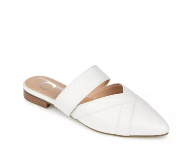 Journee Collection Stasi Mule In White