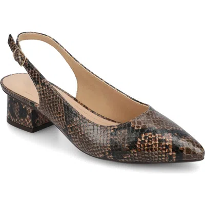 Journee Collection Sylvia Slingback Pump In Animal Print