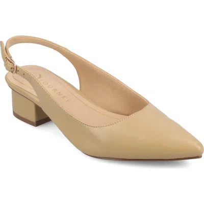 Journee Collection Sylvia Slingback Pump In Light Tan