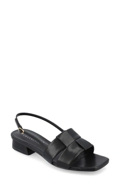 Journee Collection Women's Tabatha Block Heel Slingback Sandals In Black