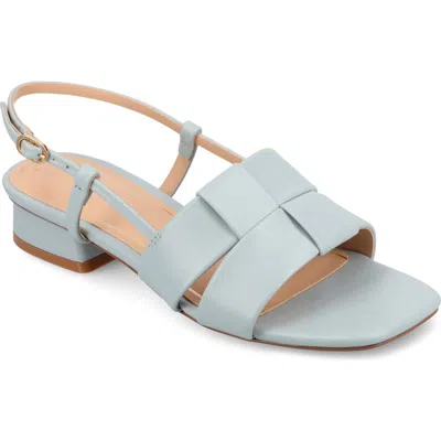 Journee Collection Tabatha Block Heel Sandal In Blue
