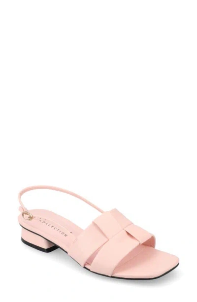 Journee Collection Tabatha Block Heel Sandal In Pink