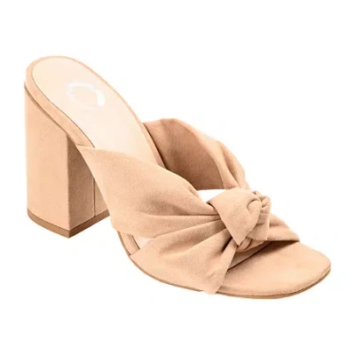 Journee Collection Tabithea Womens Round Open Toe Block Heel Pumps In Pink