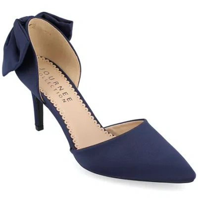 Journee Collection Tanzi Womens Pointed Closed Toe Stiletto Heel Pumps In Blue