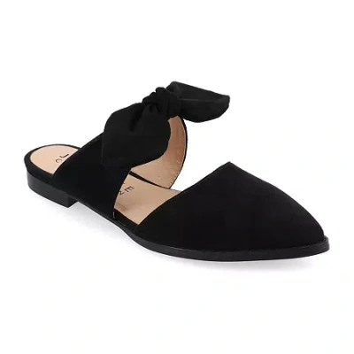 Journee Collection Telulah Womens Pointed Slip-on Shoe In Black