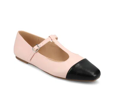 Journee Collection Theah Mary Jane Flat In Pink