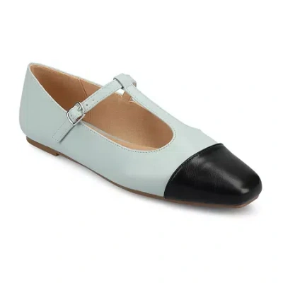 Journee Collection Theah Womens Cap Closed Toe Mary Jane Shoes In Blue