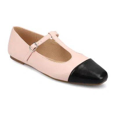 Journee Collection Theah Womens Cap Closed Toe Mary Jane Shoes In Pink