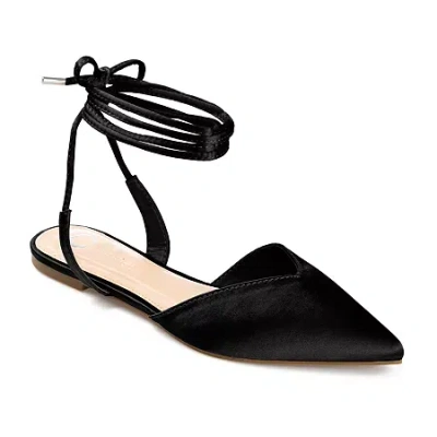 Journee Collection Theia Womens Pointed Ballet Flats In Black