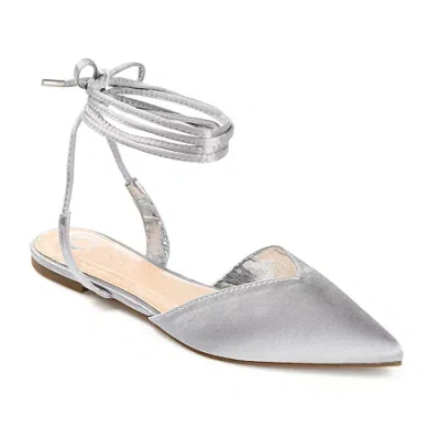 Journee Collection Theia Womens Pointed Ballet Flats In Gray
