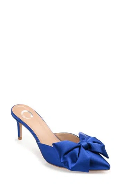 Journee Collection Tiarra Bow Mule In Blue