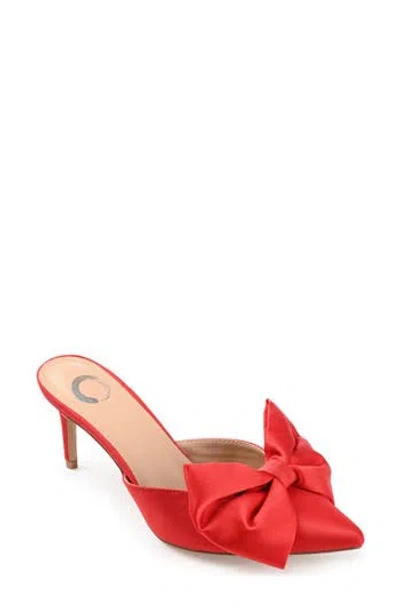 Journee Collection Tiarra Bow Mule In Red