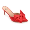 Journee Collection Tiarra Womens Pointed Stiletto Heel Pumps In Red
