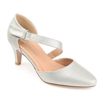 Journee Collection Tillis Womens Pointed Stiletto Heel Pumps In Silver