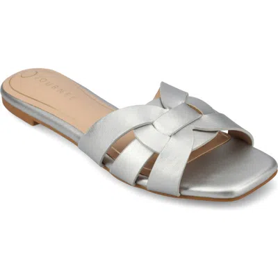 Journee Collection Tru Comfort Arrina Sandal In Silver