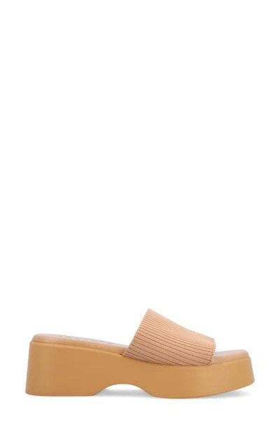 Journee Collection Tru Comfort Emani Sandal In Tan