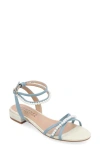 Journee Collection Tulsi Pearly Beaded Sandal In Blue