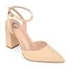 Journee Collection Tyyra Womens Pointed Closed Toe Block Heel Pumps In Pink