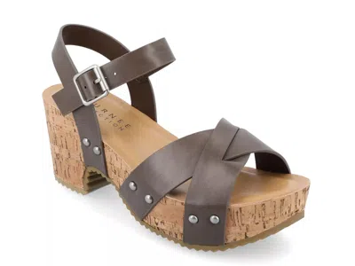 Journee Collection Valentina Sandal In Brown