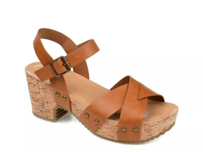 Journee Collection Valentina Sandal In Brown