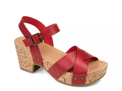 Journee Collection Valentina Sandal In Red