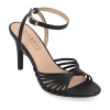 Journee Collection Vanita Womens Round Open Toe Stiletto Heel Pumps In Black