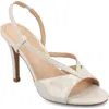 Journee Collection Varra Slingback Sandal In Bone Patent
