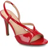 Journee Collection Varra Slingback Sandal In Red Patent