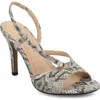 Journee Collection Varra Slingback Sandal In Snake Embossed