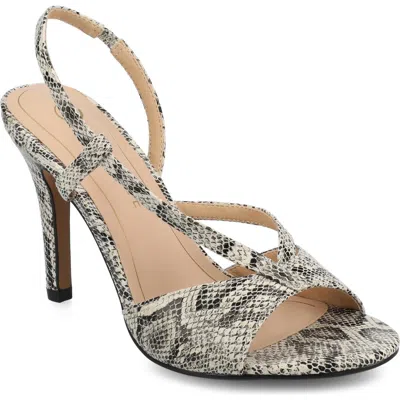 Journee Collection Varra Slingback Sandal In Snake Embossed
