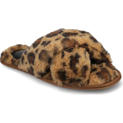 Journee Collection Veedia Faux Fur Slipper In Leopard