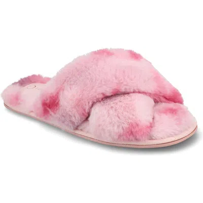 Journee Collection Veedia Faux Fur Slipper In Pink