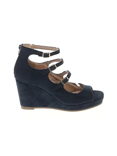 Pre-owned Journee Collection Wedges In Blue