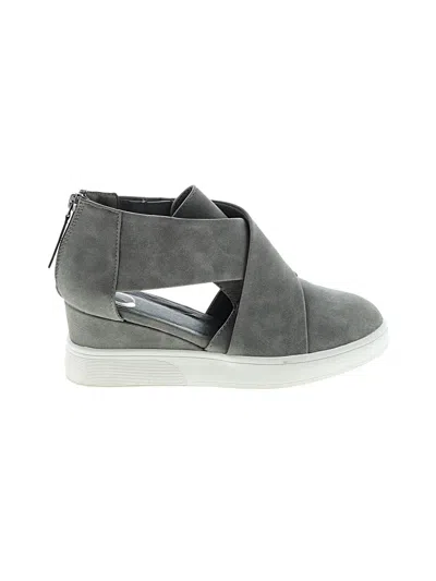 Pre-owned Journee Collection Wedges In Gray