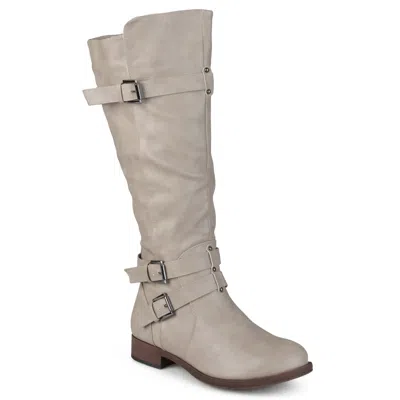 Journee Wide Calf Women's Bite Boot In Grey