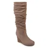 Journee Wide Calf Women's Haze Boot In Beige