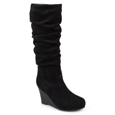 Journee Wide Calf Women's Haze Boot In Black