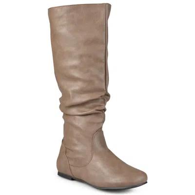 Journee Wide Calf Women's Jayne Boot In Grey