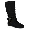 Journee Collection Wide Calf Women's Shelley-6 Boot In Black