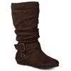 Journee Wide Calf Women's Shelley-6 Boot In Brown