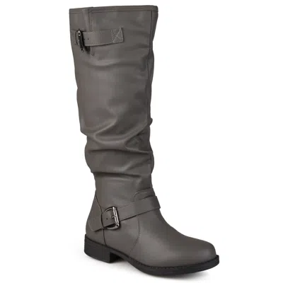 Journee Collection Wide Calf Women's Stormy Boot In Grey