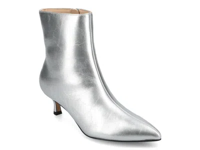 Journee Collection Wide Width Arely Bootie In Silver