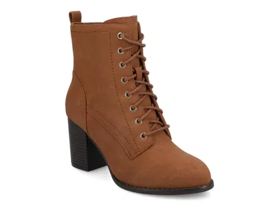 Journee Collection Wide Width Baylor Bootie In Brown