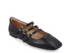 Journee Collection Wide Width Darlin Flat In Blue