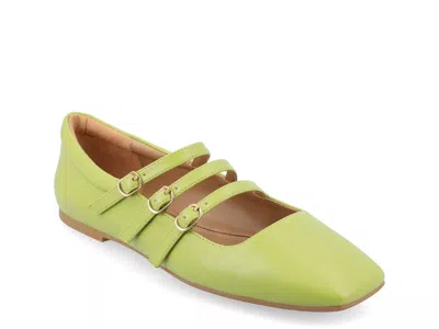 Journee Collection Wide Width Darlin Flat In Green