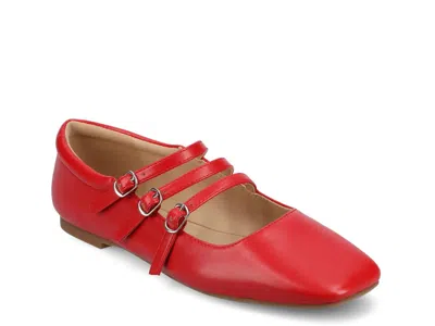 Journee Collection Wide Width Darlin Flat In Red