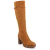 Journee Collection Wide Width Extra Wide Calf Womens Letice Tru Comfort Foam Platform Square Toe Boots In Green