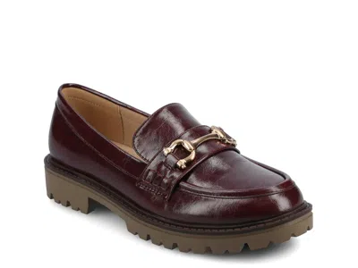Journee Collection Wide Width Jessamey Loafer In Burgundy