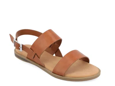 Journee Collection Wide Width Lavine Sandal In Brown